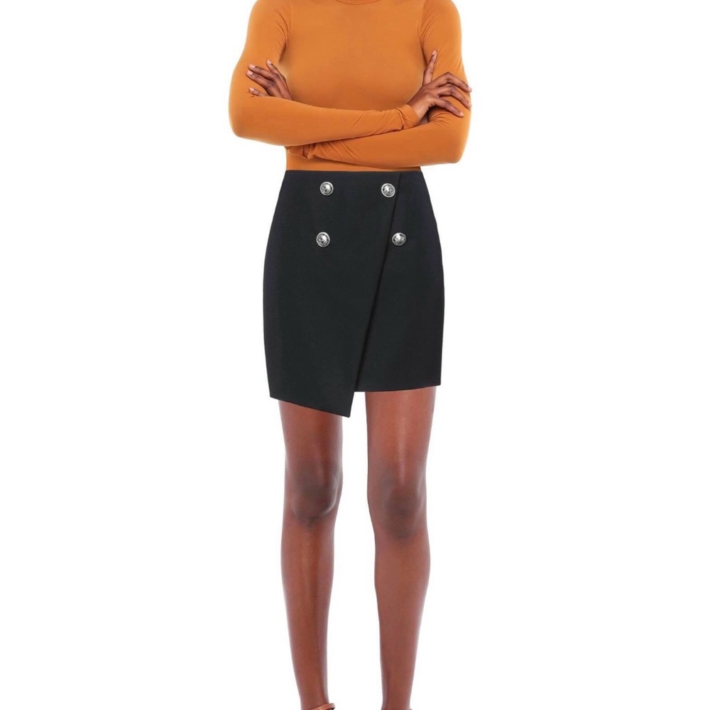 Balmain Double-Breasted Wrap Skirt